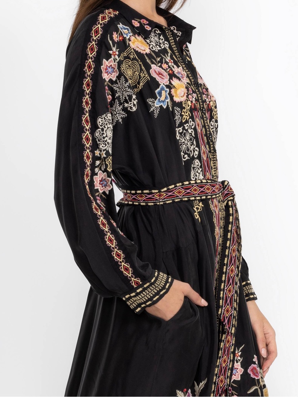 Johnny Was BIYA extremely heavily embroidered FAIRLIE DRESS NWT - Picture 10 of 13